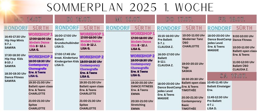 Sommerplan 1 Wo