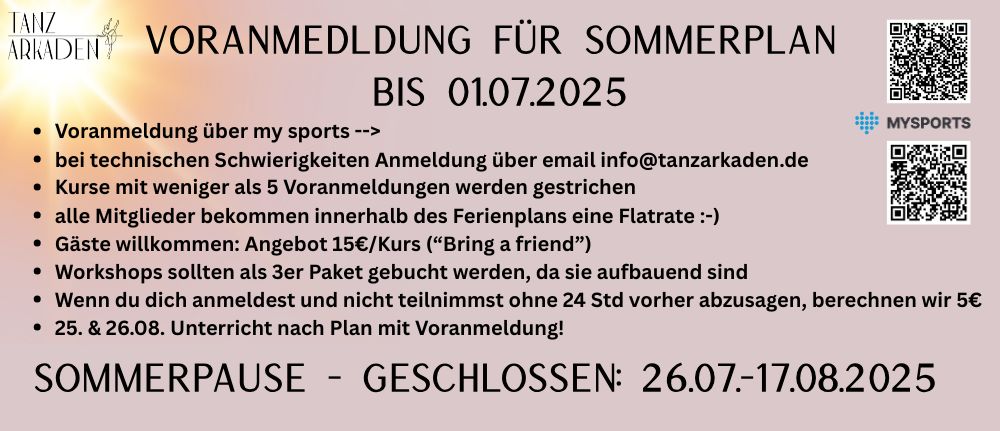 Sommerplan start